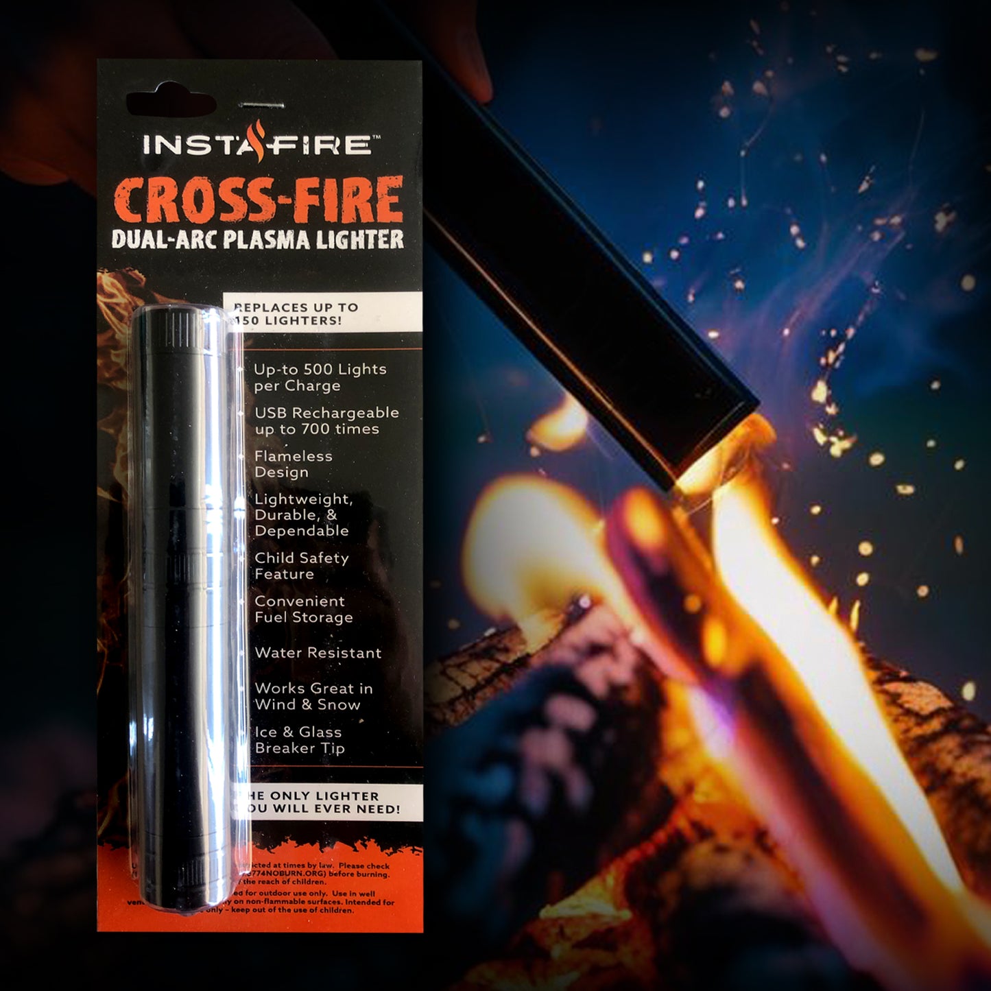 CROSS-FIRE Dual-Arc Plasma Lighter by InstaFire