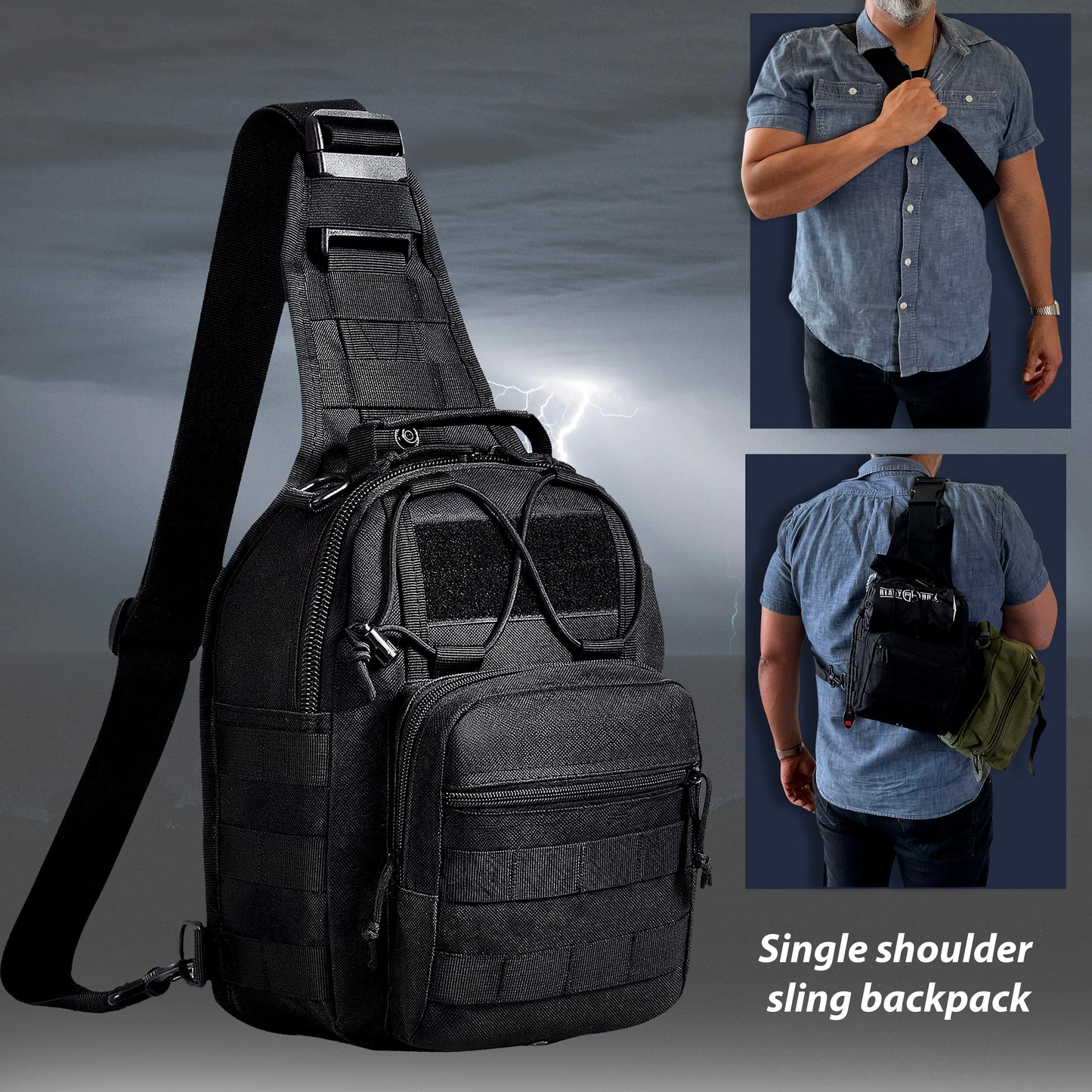 Compact Single Shoulder Sling Backpack