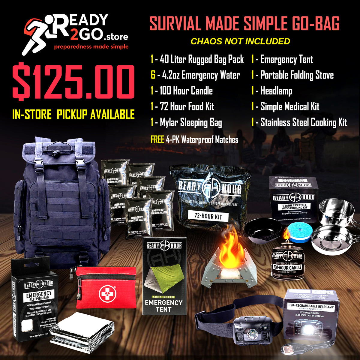 Time2go Survival Survival Made Simple GO-BAG – ready2go.store