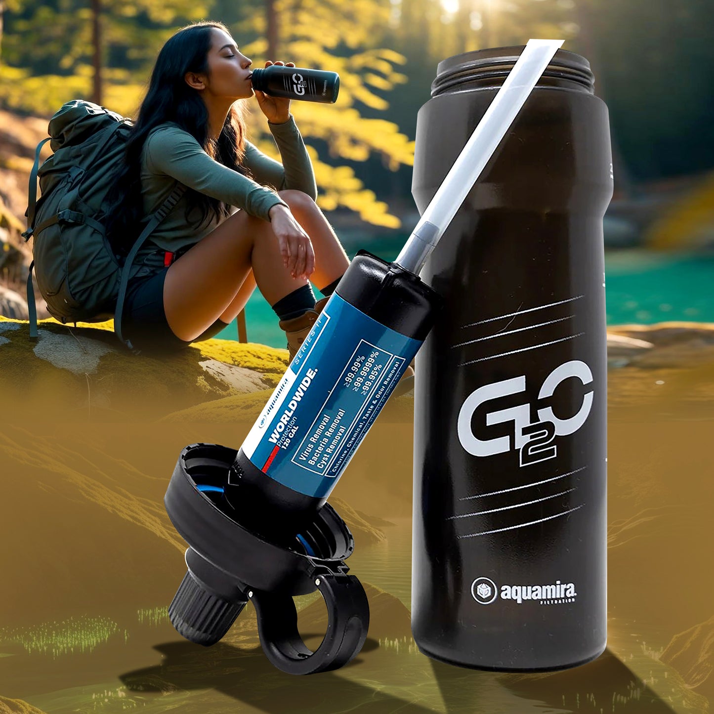 G2O Water Filtration Bottle by Aquamira